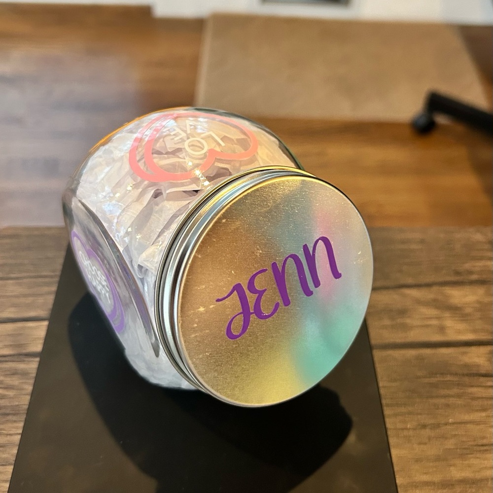 Classic Counter Top Jars/ Glass Cookie Jars/ Candy Jars/ personalized